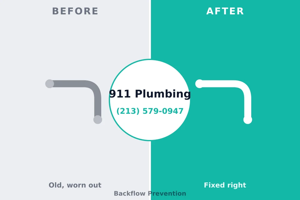 Before and after: plumbing repair Hillsborough, NJ